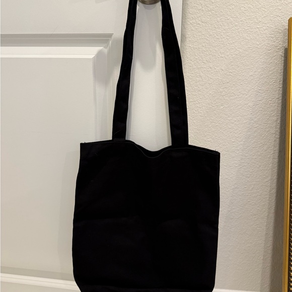 Black Canvas Tote Bag with Neon Hello Kitty Hamburger Design - Sanrio - Picture 5 of 6